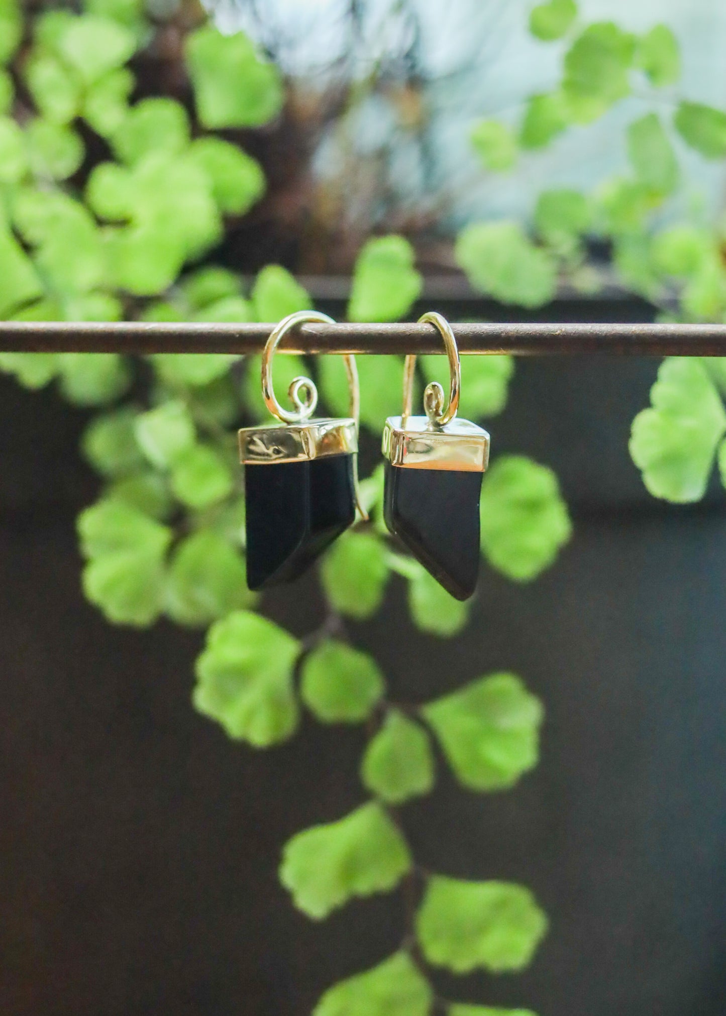 Gemstone Lantern Earrings | Brass Stone Druzy Crystal Spiral Drops | Fairycore Elven Fantasy Jewelry | Minimalist Geometric Boho Goddess