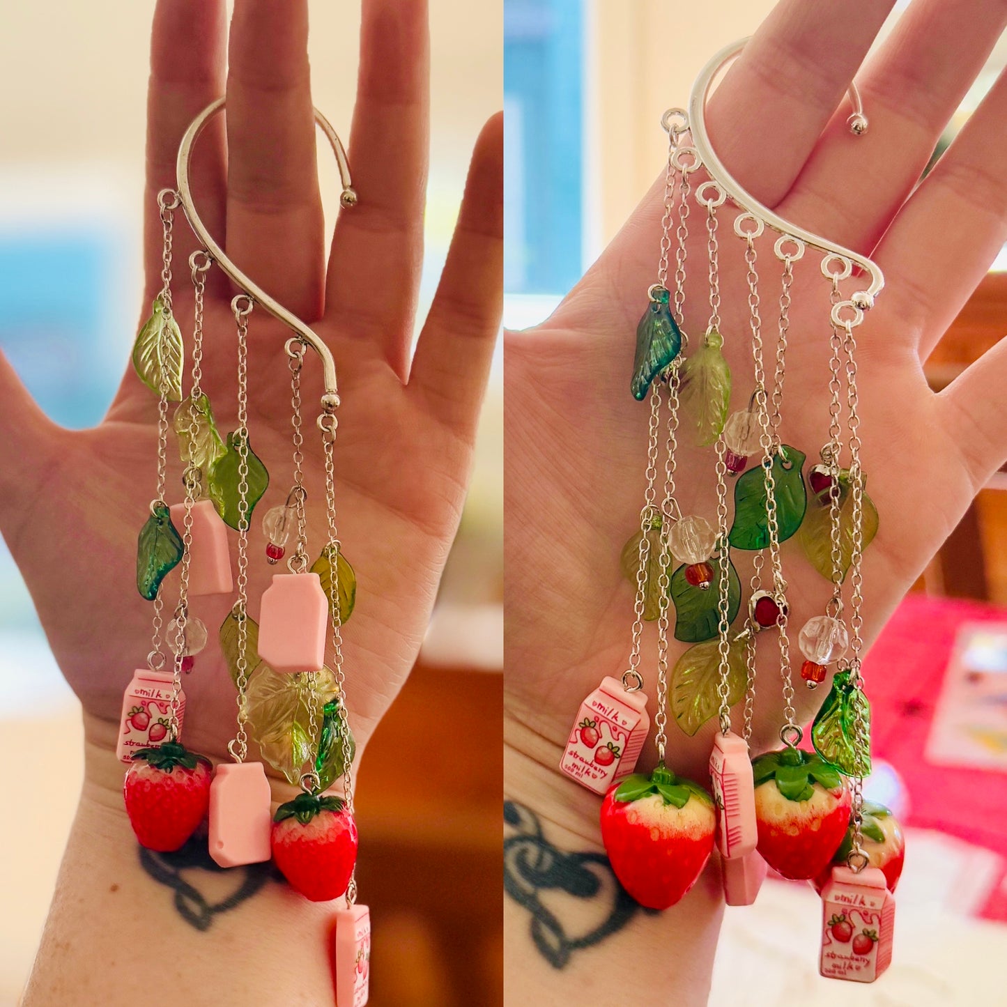 Strawberry Milk Ear Cuffs