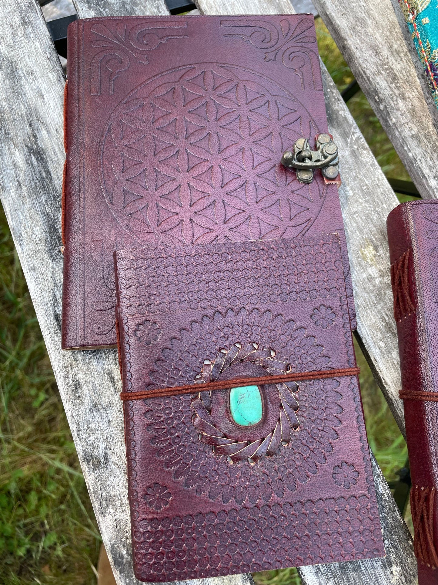 Mystical Leather Journals | Handmade Recycled Paper Notebook | Witchy Spellbook Grimoire