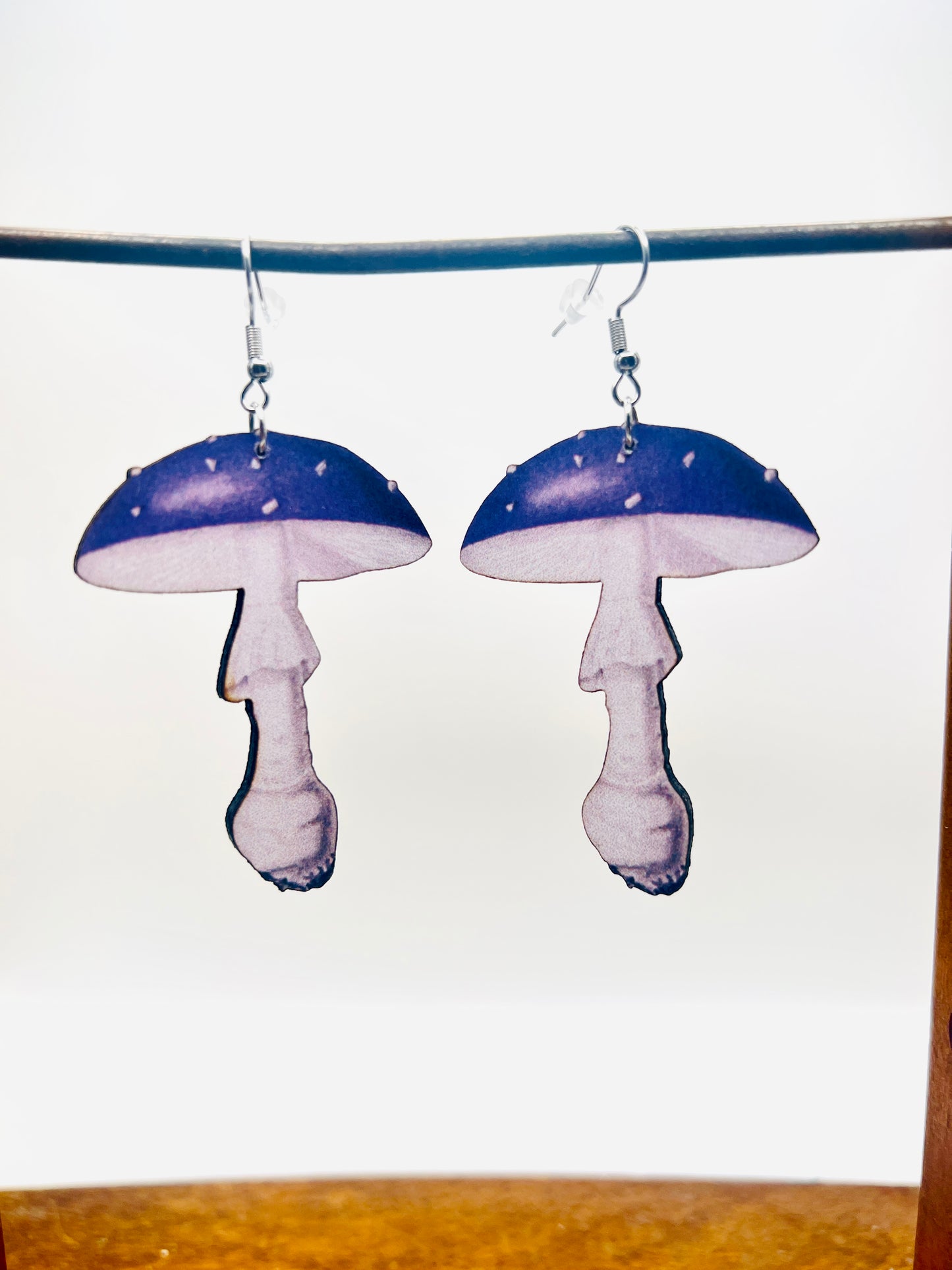 Mushroom Earrings Violet Cort | Purple Lavender Fungi