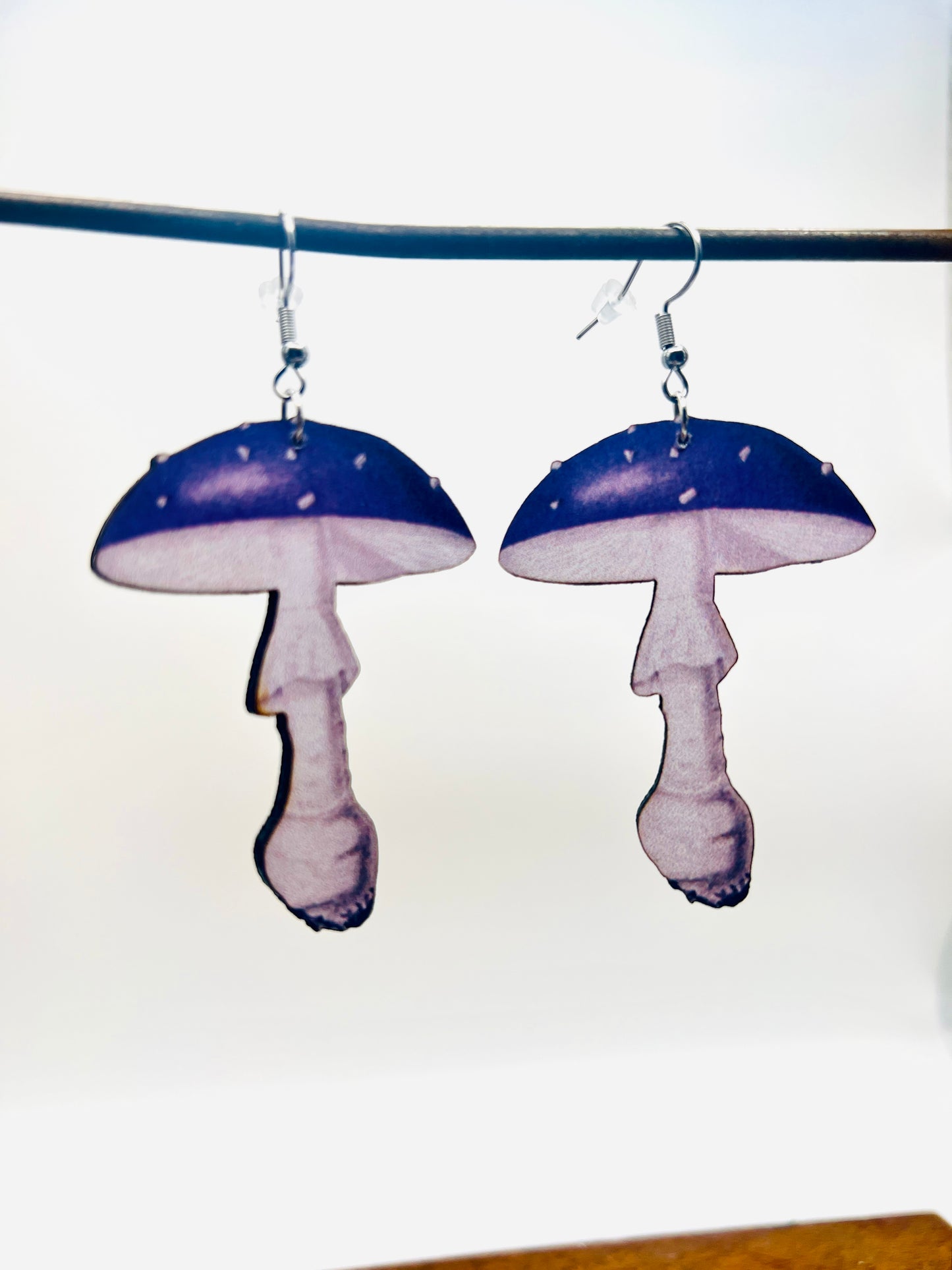 Mushroom Earrings Violet Cort | Purple Lavender Fungi