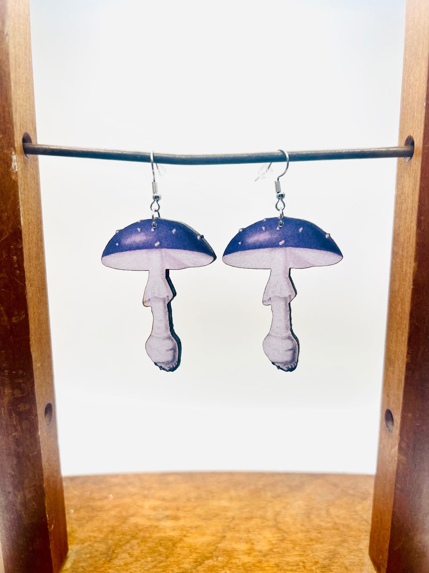 Mushroom Earrings Violet Cort | Purple Lavender Fungi