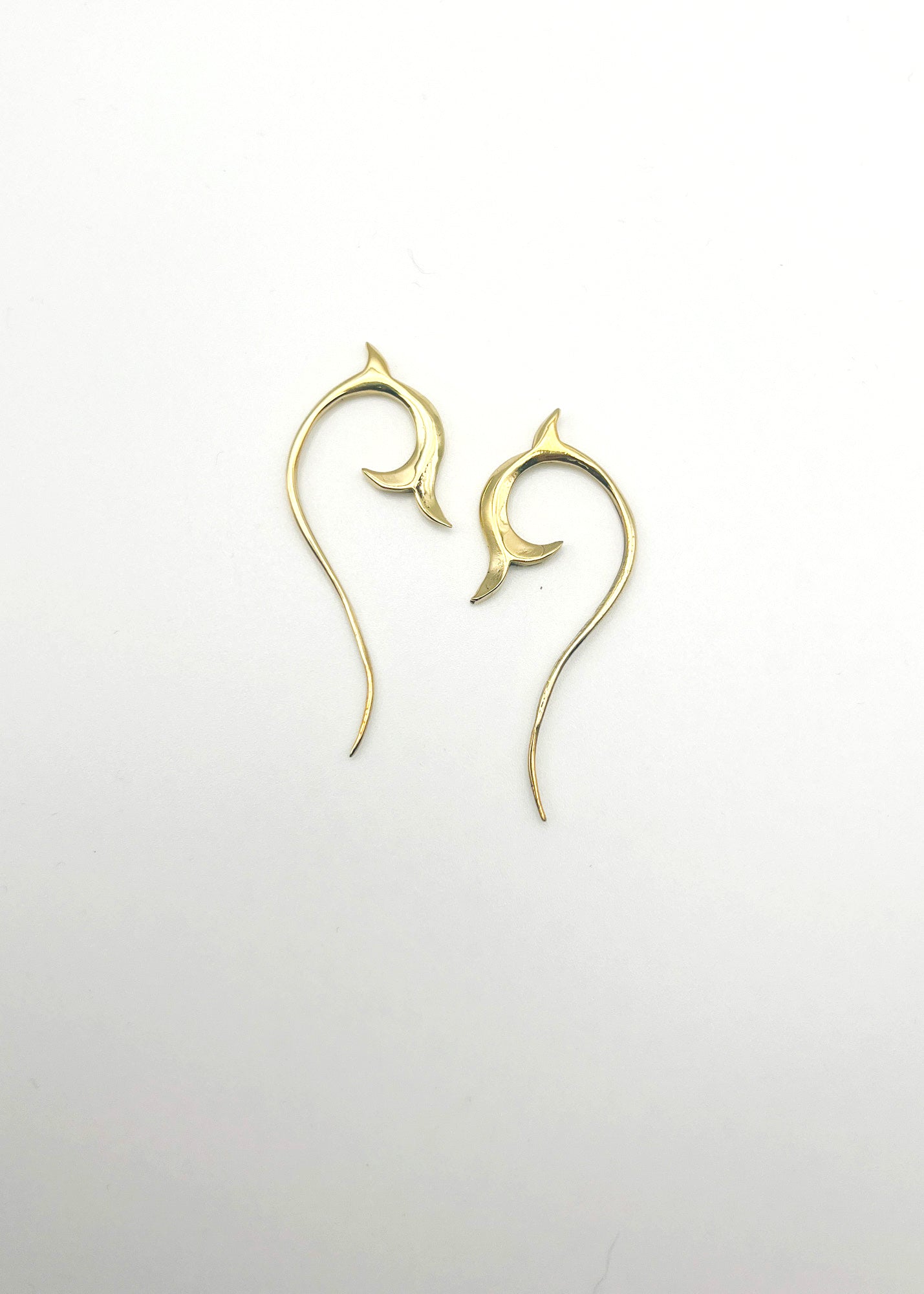 Brass Gauged Floral Vine Threader Point