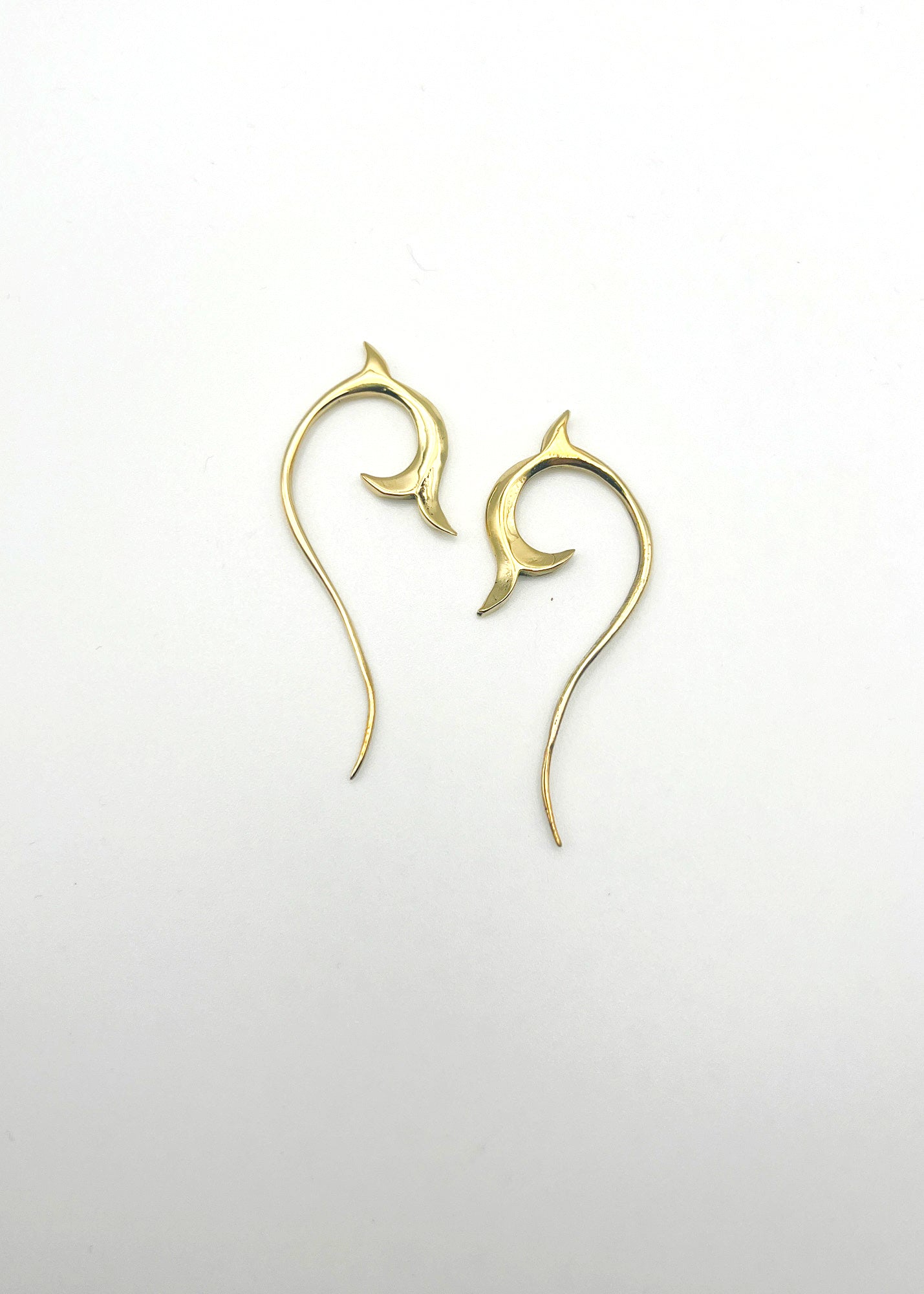 Brass Gauged Floral Vine Threader Point