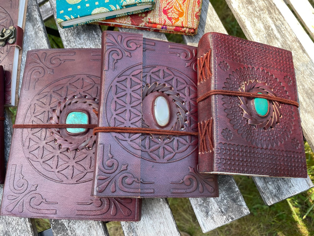 Mystical Leather Journals | Handmade Recycled Paper Notebook | Witchy Spellbook Grimoire