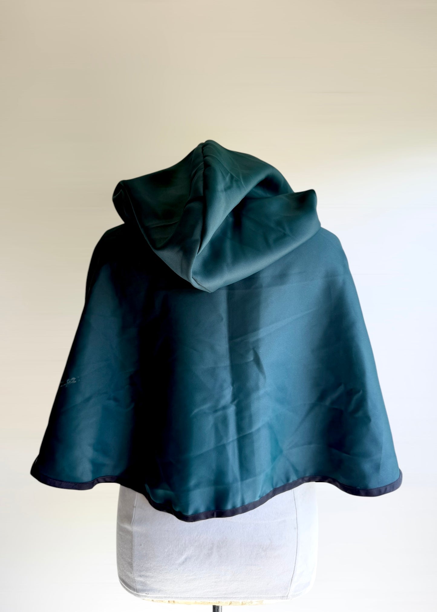 Elven Cape | Woodland Goblincore Green Forest Cloak | Hooded Cowl Renaissance Capelet