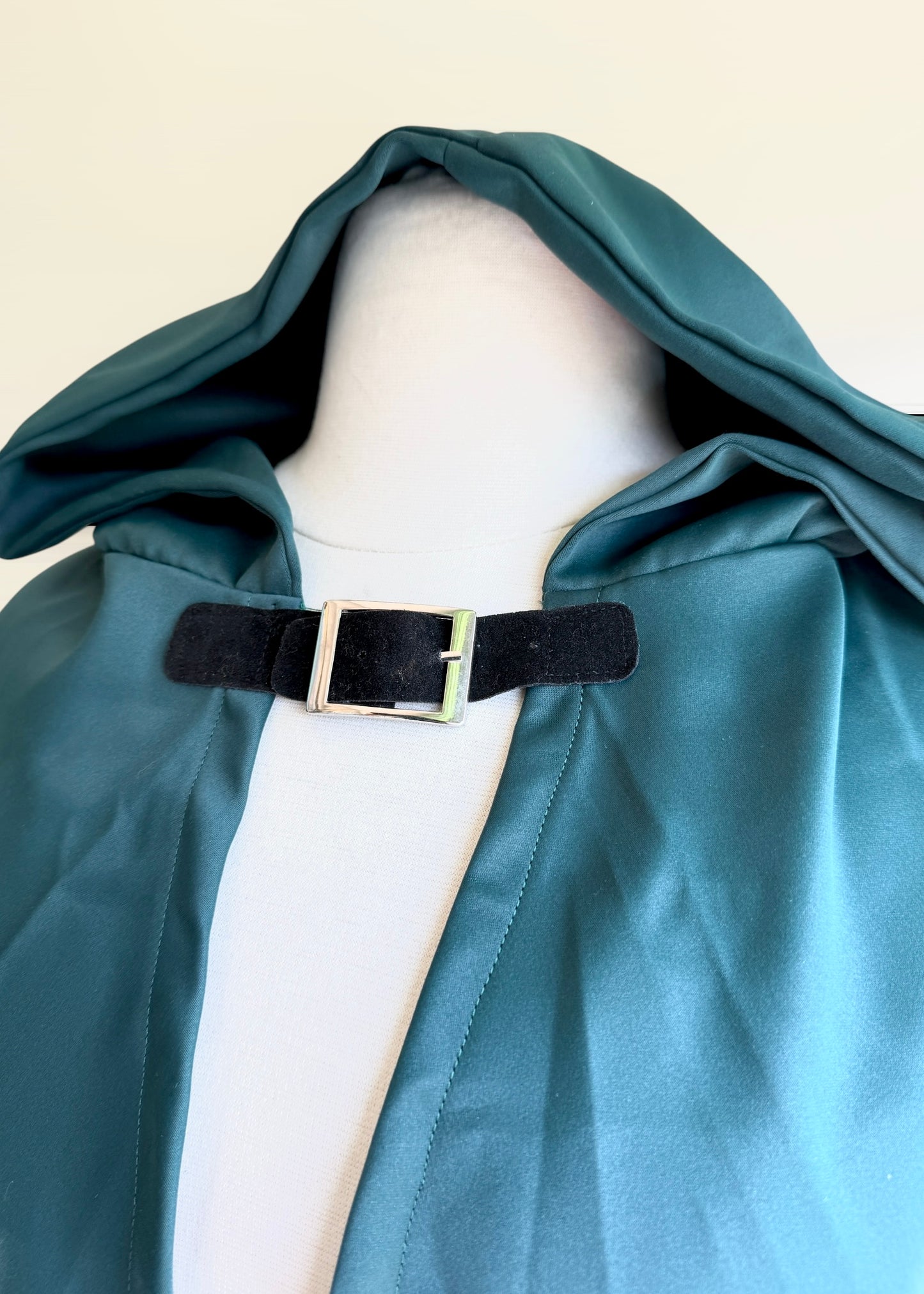 Elven Cape | Woodland Goblincore Green Forest Cloak | Hooded Cowl Renaissance Capelet