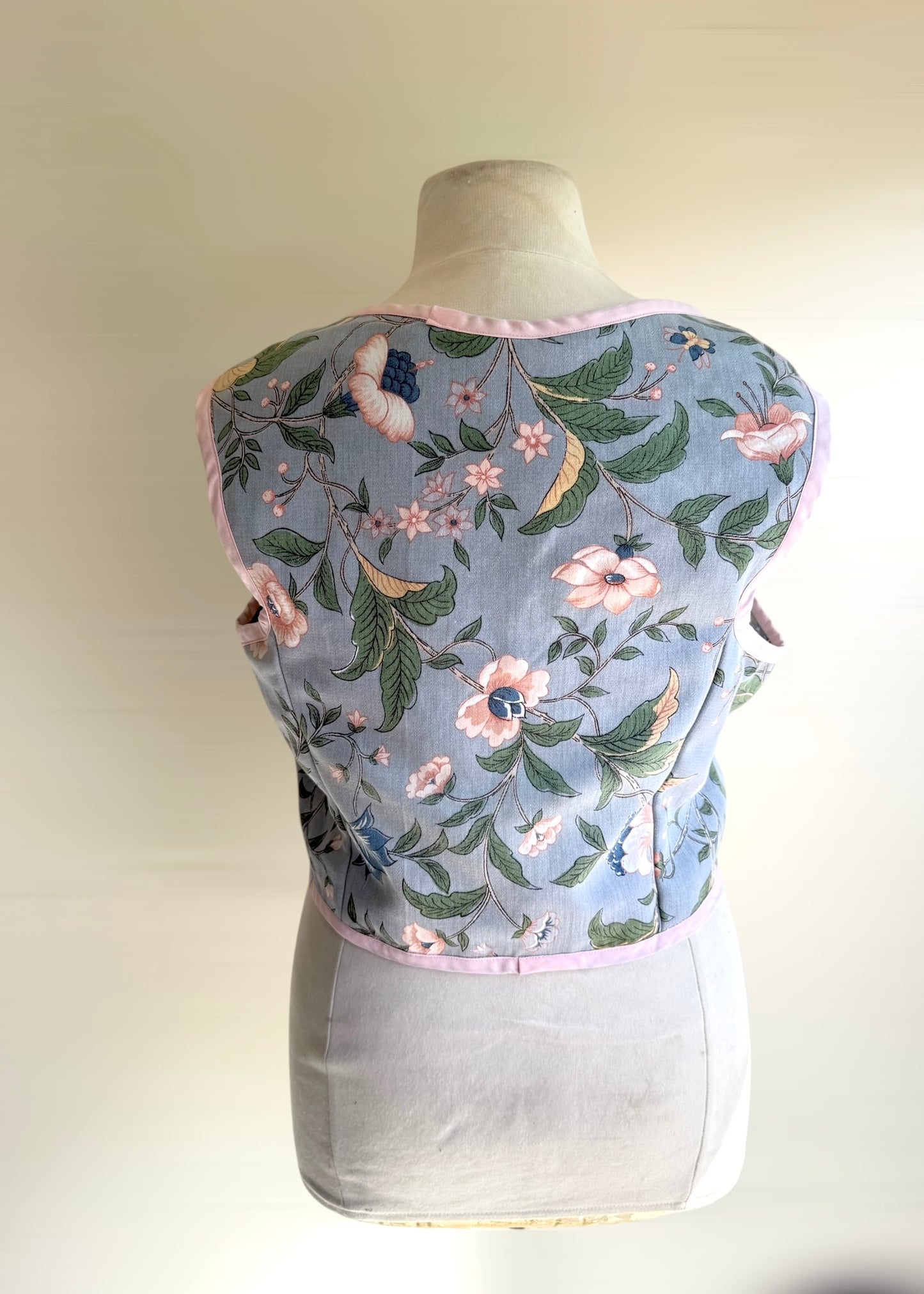 Floral Corset Vest | Cottagecore Bodice | Fairycore Fantasy Overbust Top | Renaissance Costume Cosplay | Victorian Dark Academia Bustier
