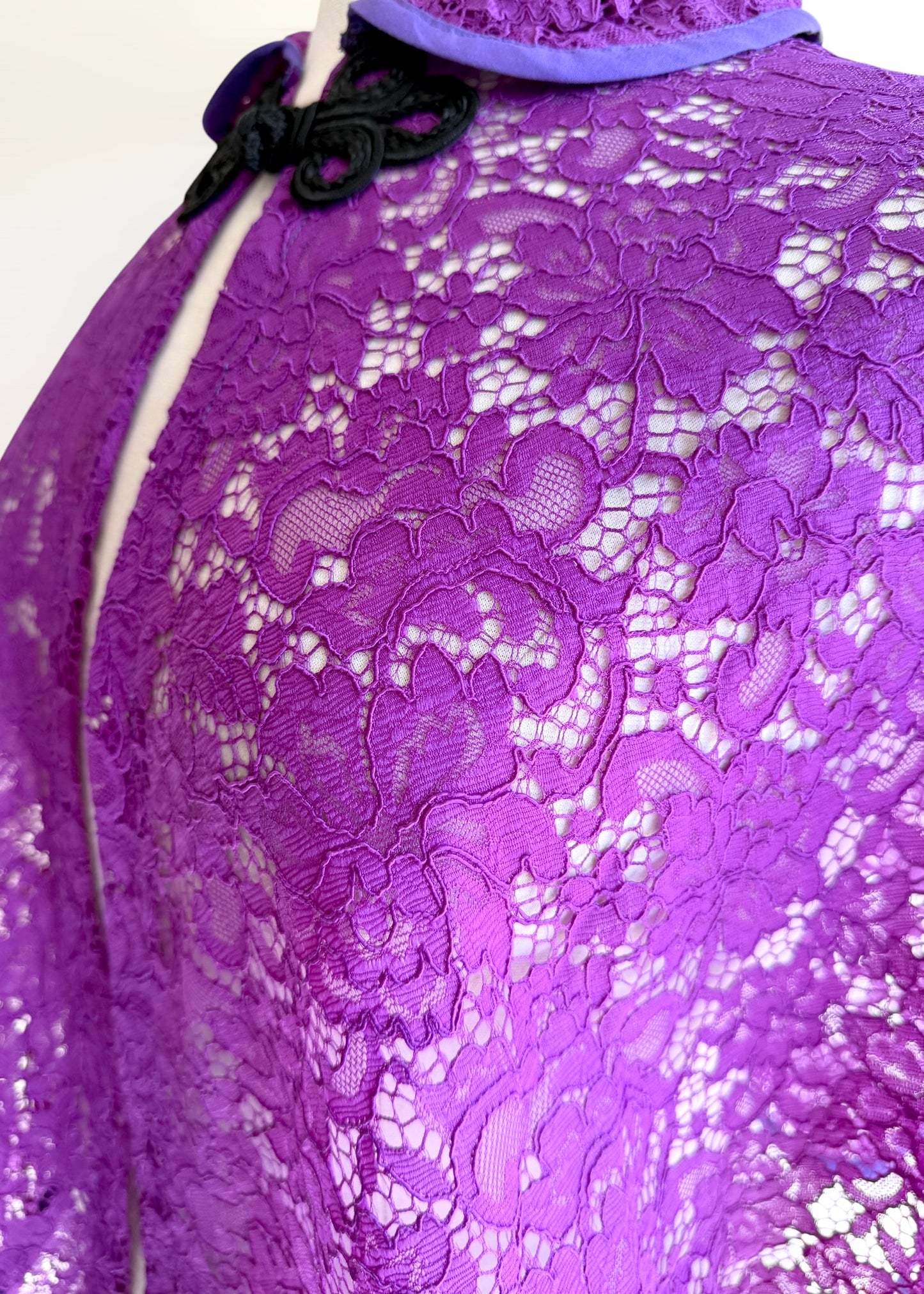 Floral Lace Capelet | Peter Pan Collar Vintage Style Cape | Wedding Shoulder Shawl Wrap | Cottagecore Goblincore Fairycore Goth Fantasy LARP