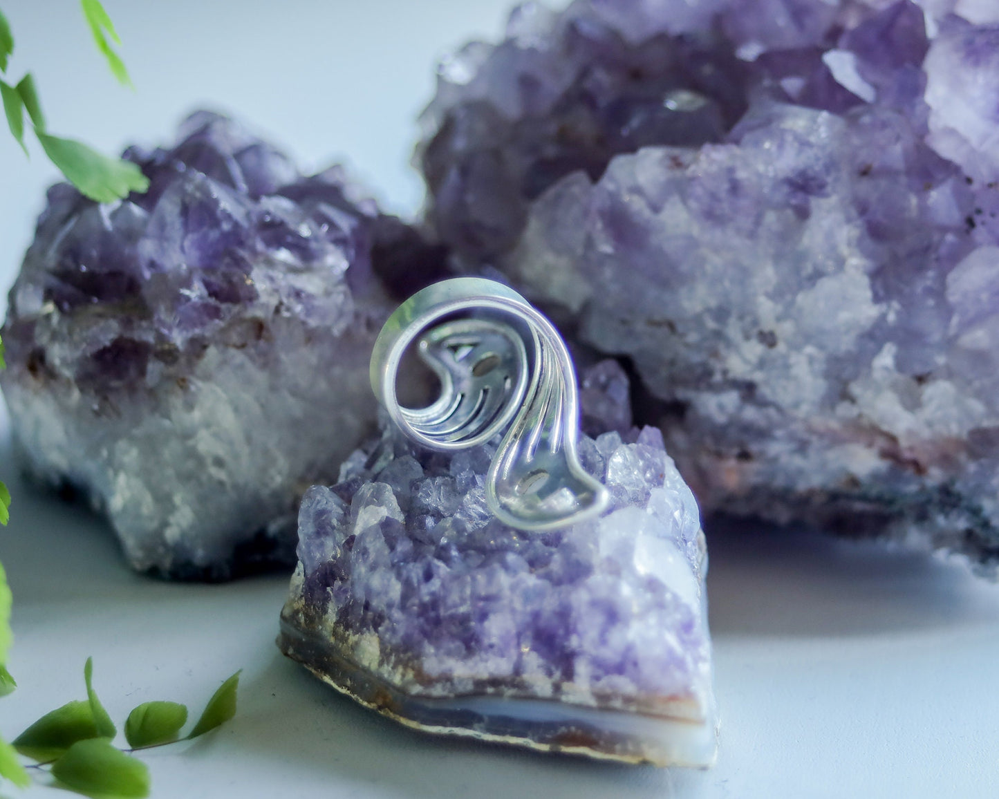 Adjustable Moonstone Ring | Sterling Silver Celestial Gemstone Jewelry | Witch Boho Crescent Lunar Goddess | Mystical Crystal Spiritual