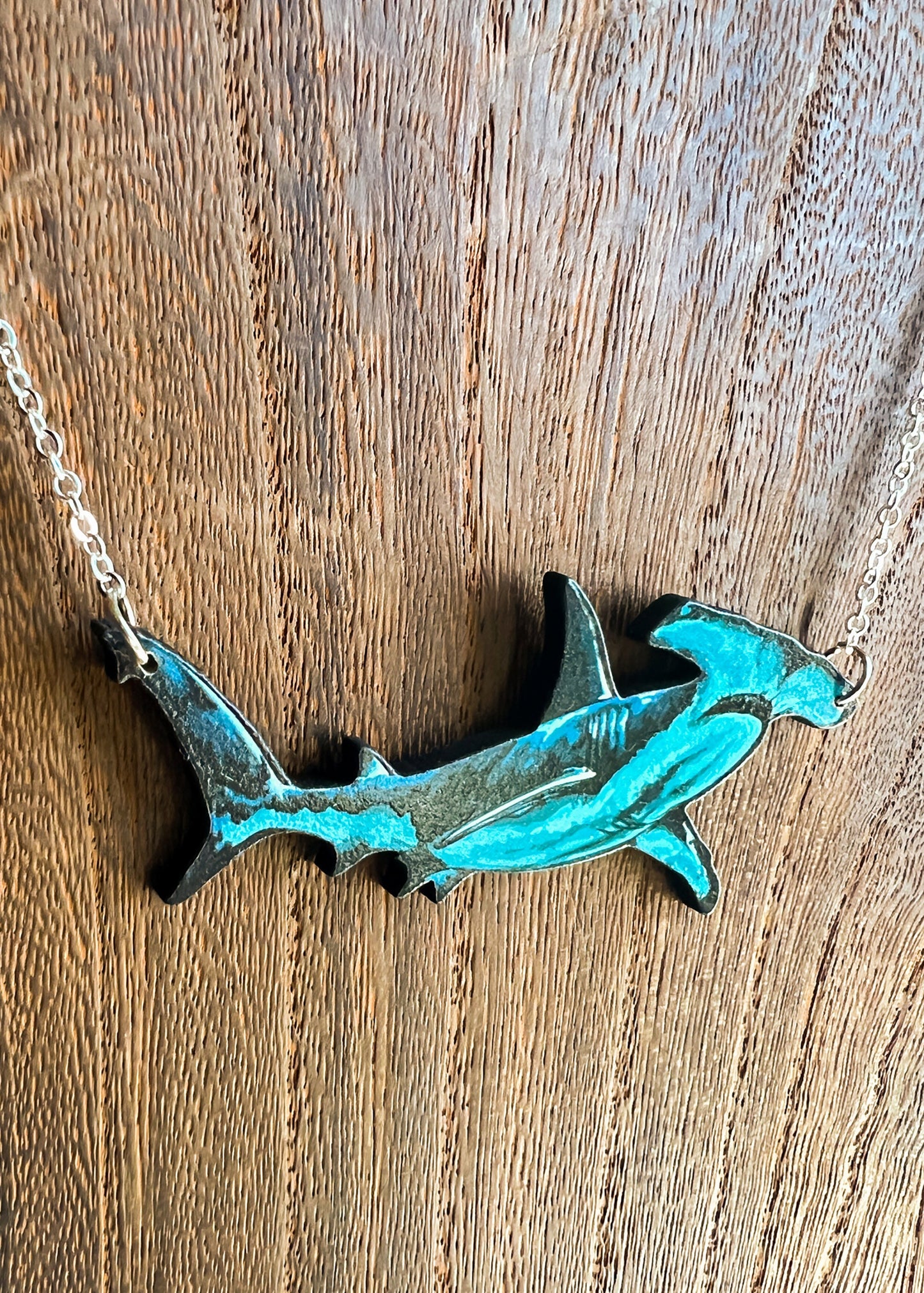 Shark Necklace | Great White Hammerhead Sharks Pendant | Laser Cut Wood Ocean Nautical Marine Jewelry | Sea Nature Aquatic Beach Charm