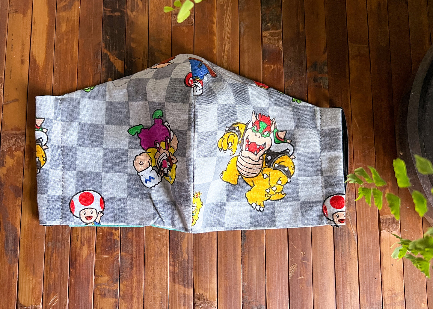 Mario Kart Face Mask | Video Game Character Cotton Dust Covering | Nerdy Geeky Fitted Washable Reusable Handmade | Nose Wire Filter Pocket