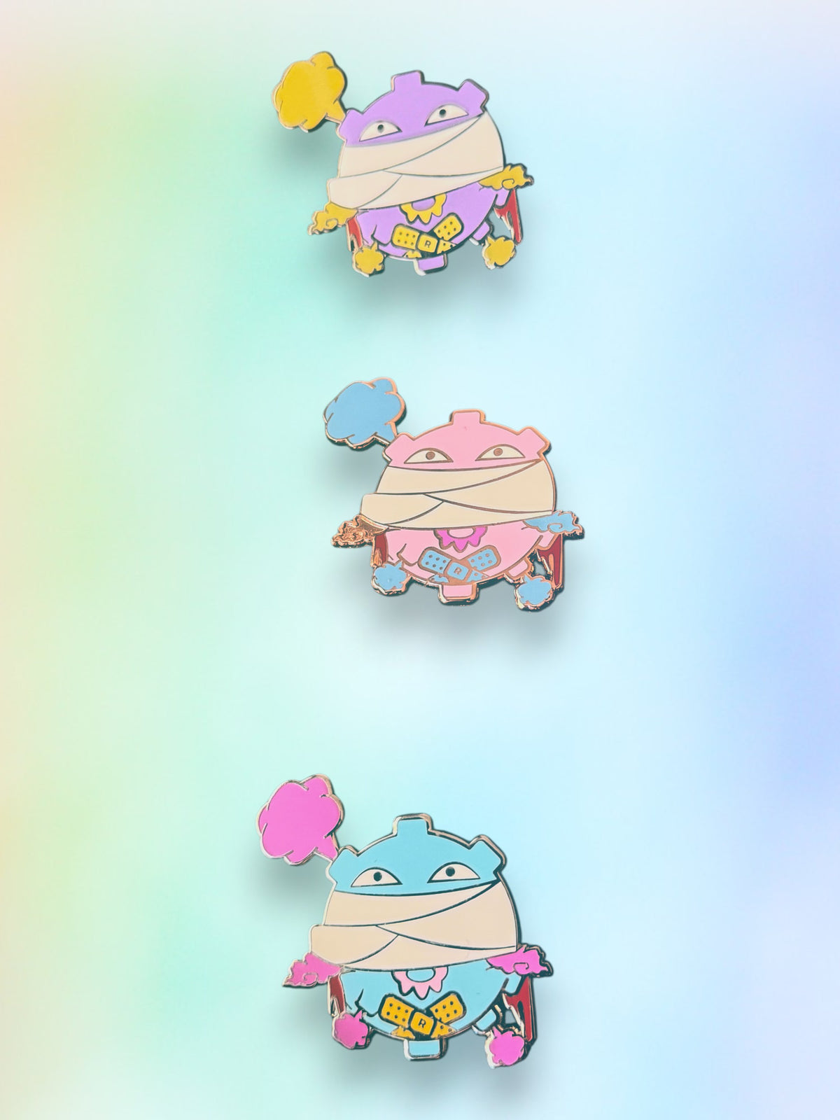 Battle Damaged Pokemon Enamel Pins