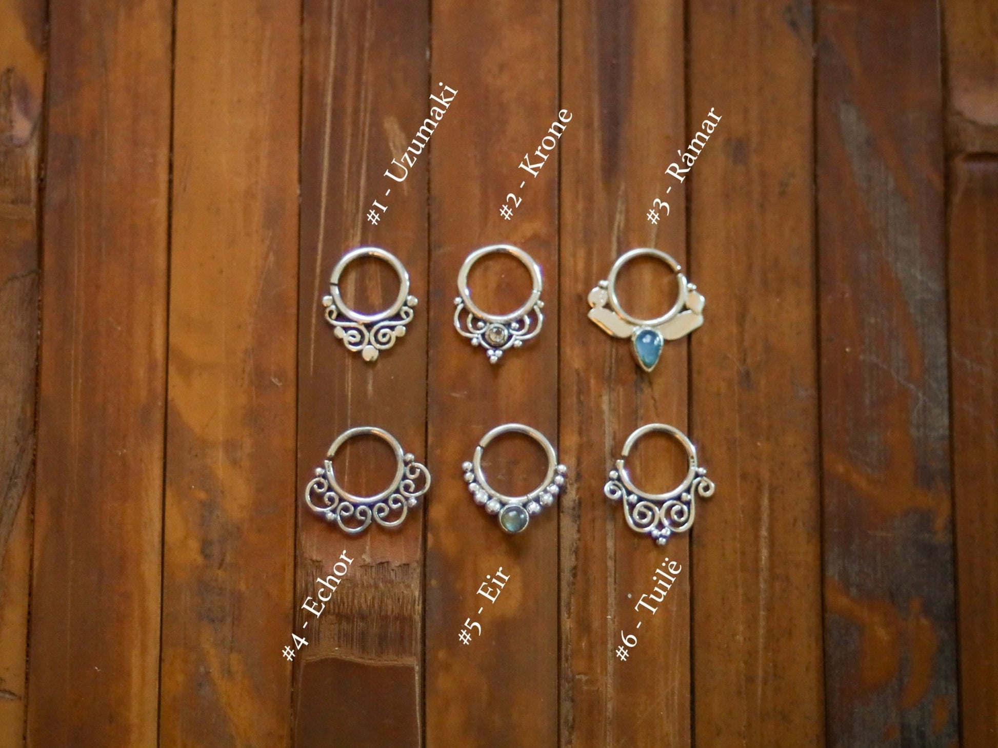 Silver Septum Ring | 18g Pierced Septum | Boho Fairycore Elven Witchy Septum Piercing | Sterling Silver Nose Ring | Tribal Septum Ring