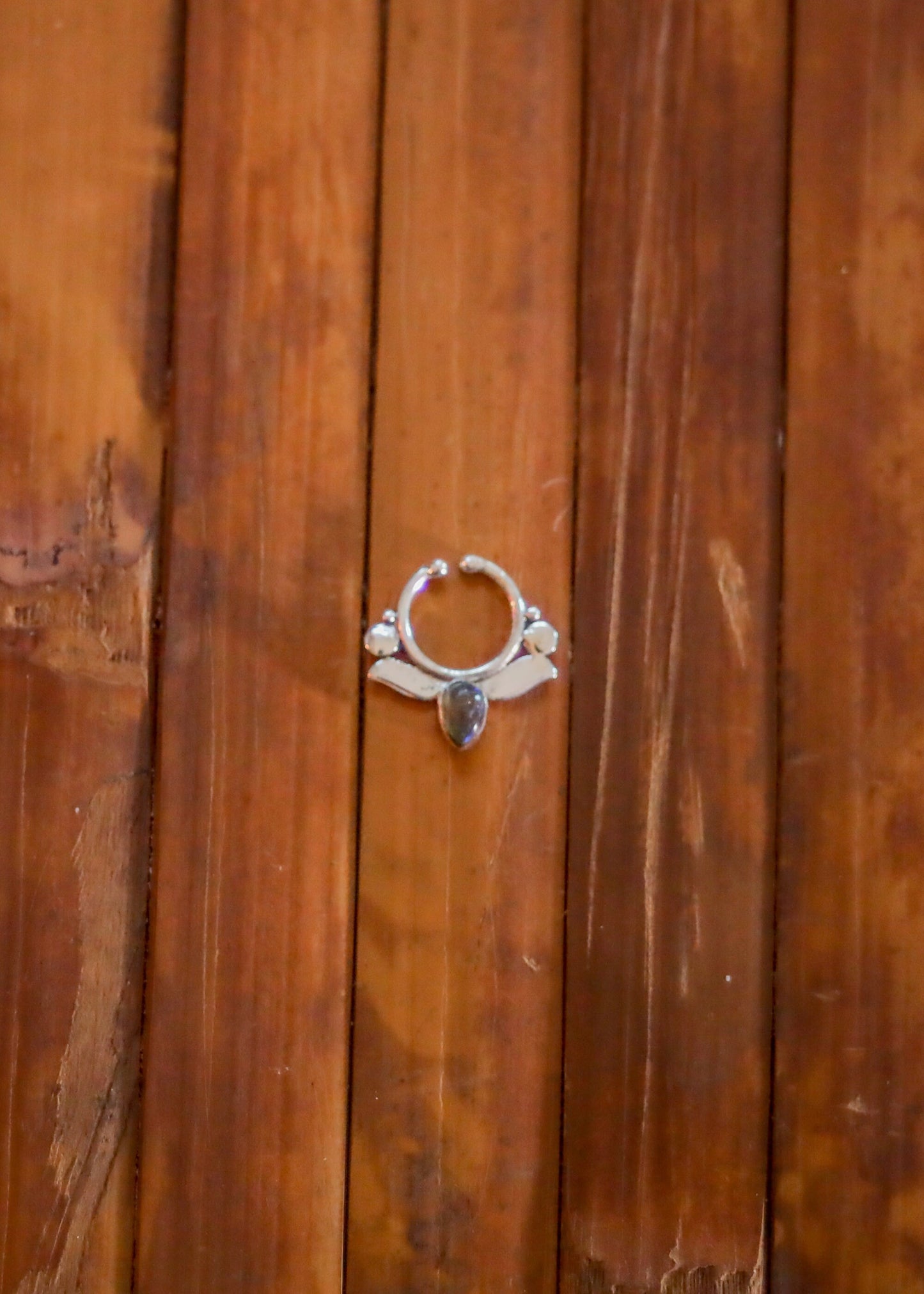 Silver Fake Septum Ring | Elven Fairycore Faux Nose Jewelry | Clip On Tribal Septum Ring | Festival Witchy Gothic Boho Fake Nostril Piercing