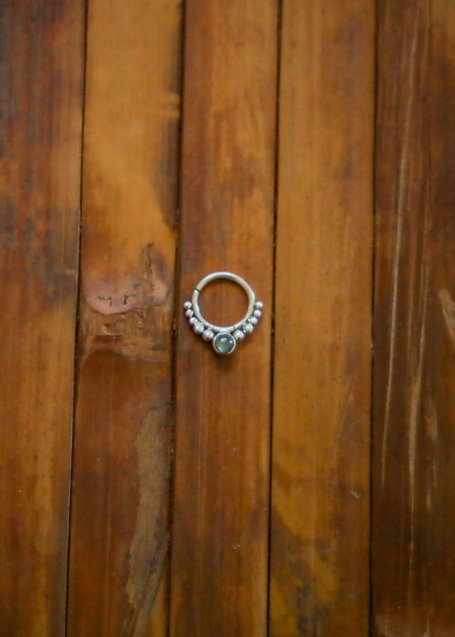 Silver Septum Ring | 18g Pierced Septum | Boho Fairycore Elven Witchy Septum Piercing | Sterling Silver Nose Ring | Tribal Septum Ring