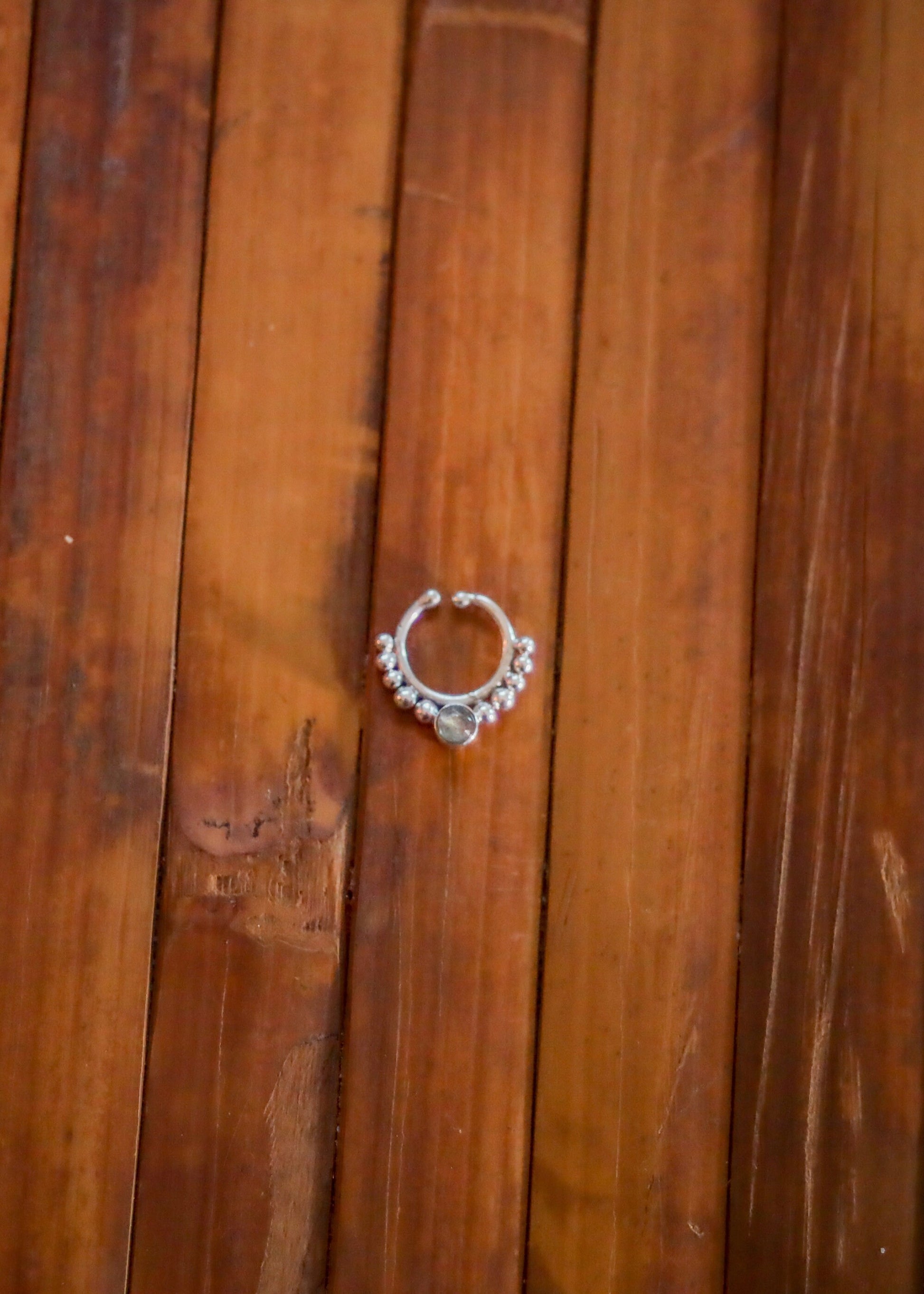 Silver Fake Septum Ring | Elven Fairycore Faux Nose Jewelry | Clip On Tribal Septum Ring | Festival Witchy Gothic Boho Fake Nostril Piercing