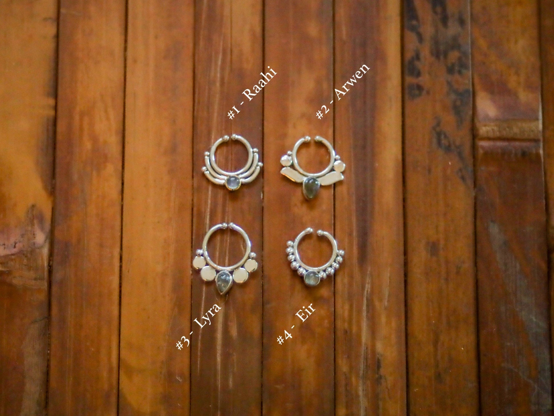 Silver Fake Septum Ring | Elven Fairycore Faux Nose Jewelry | Clip On Tribal Septum Ring | Festival Witchy Gothic Boho Fake Nostril Piercing