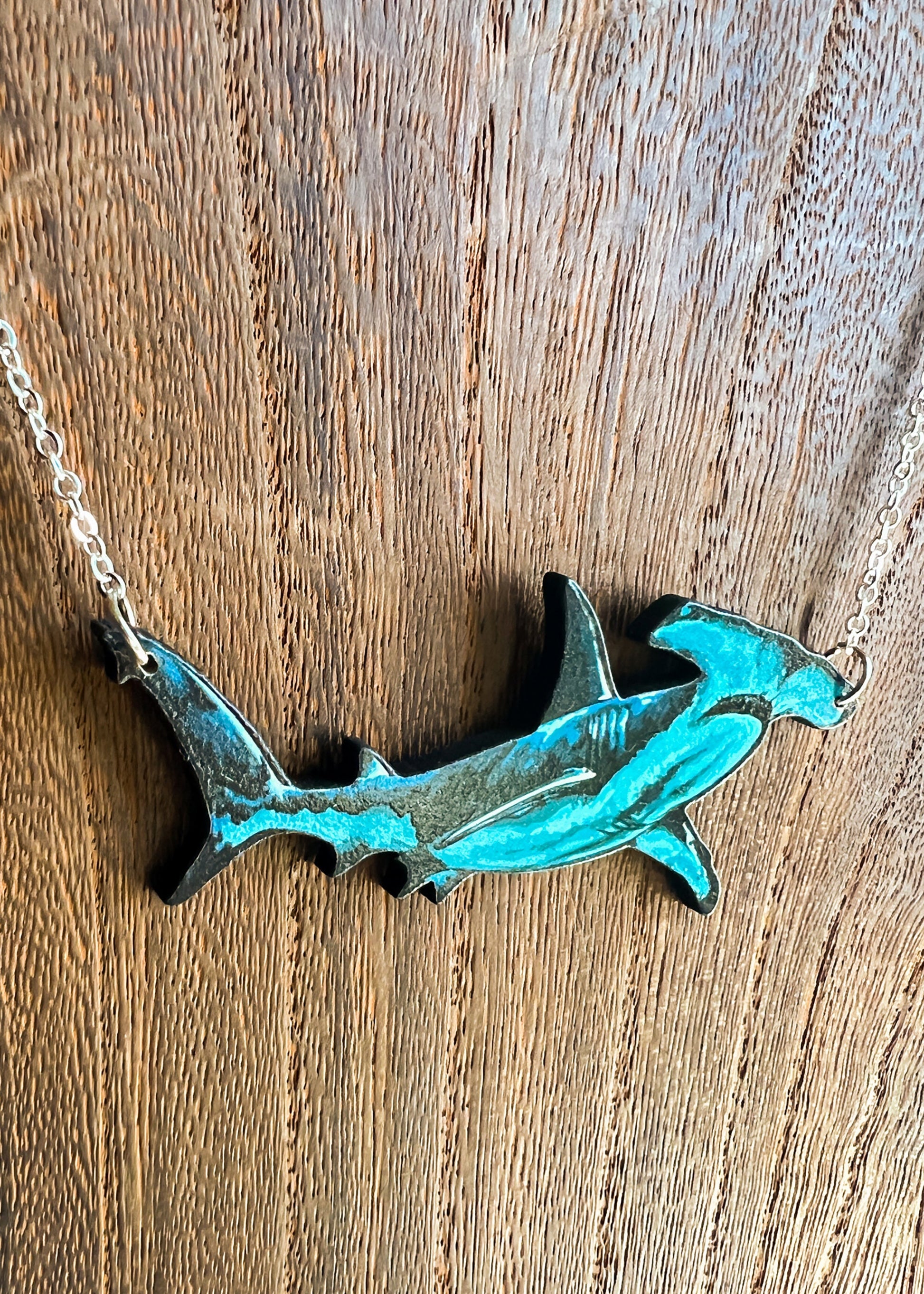 Shark Necklace | Great White Hammerhead Sharks Pendant | Laser Cut Wood Ocean Nautical Marine Jewelry | Sea Nature Aquatic Beach Charm