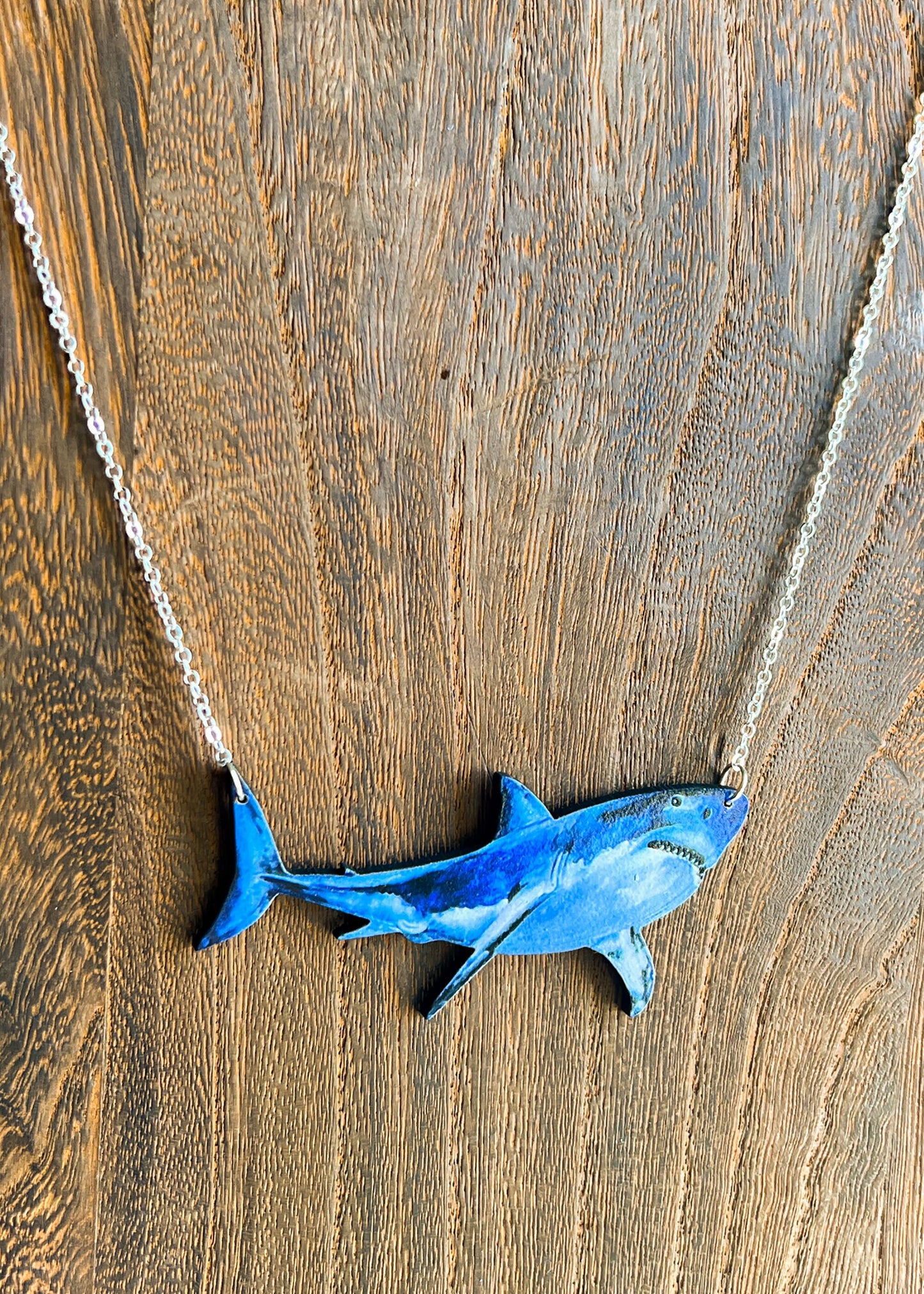 Shark Necklace | Great White Hammerhead Sharks Pendant | Laser Cut Wood Ocean Nautical Marine Jewelry | Sea Nature Aquatic Beach Charm