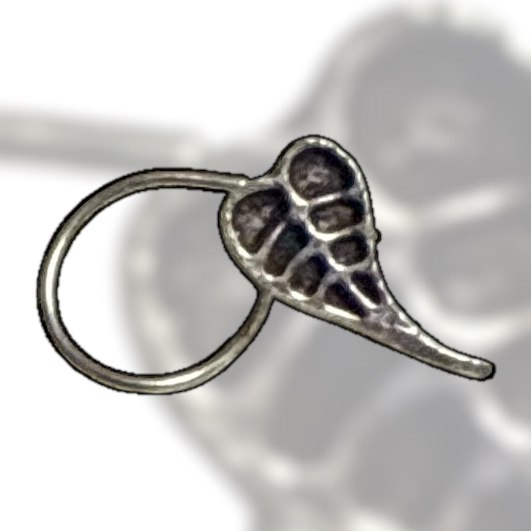 Silver Leaf Nose Stud | Sterling Silver Nature Inspired Piercing | Elven Mythical Witchy Jewelry | Ivy Fairycore Cottagecore Body Jewelry