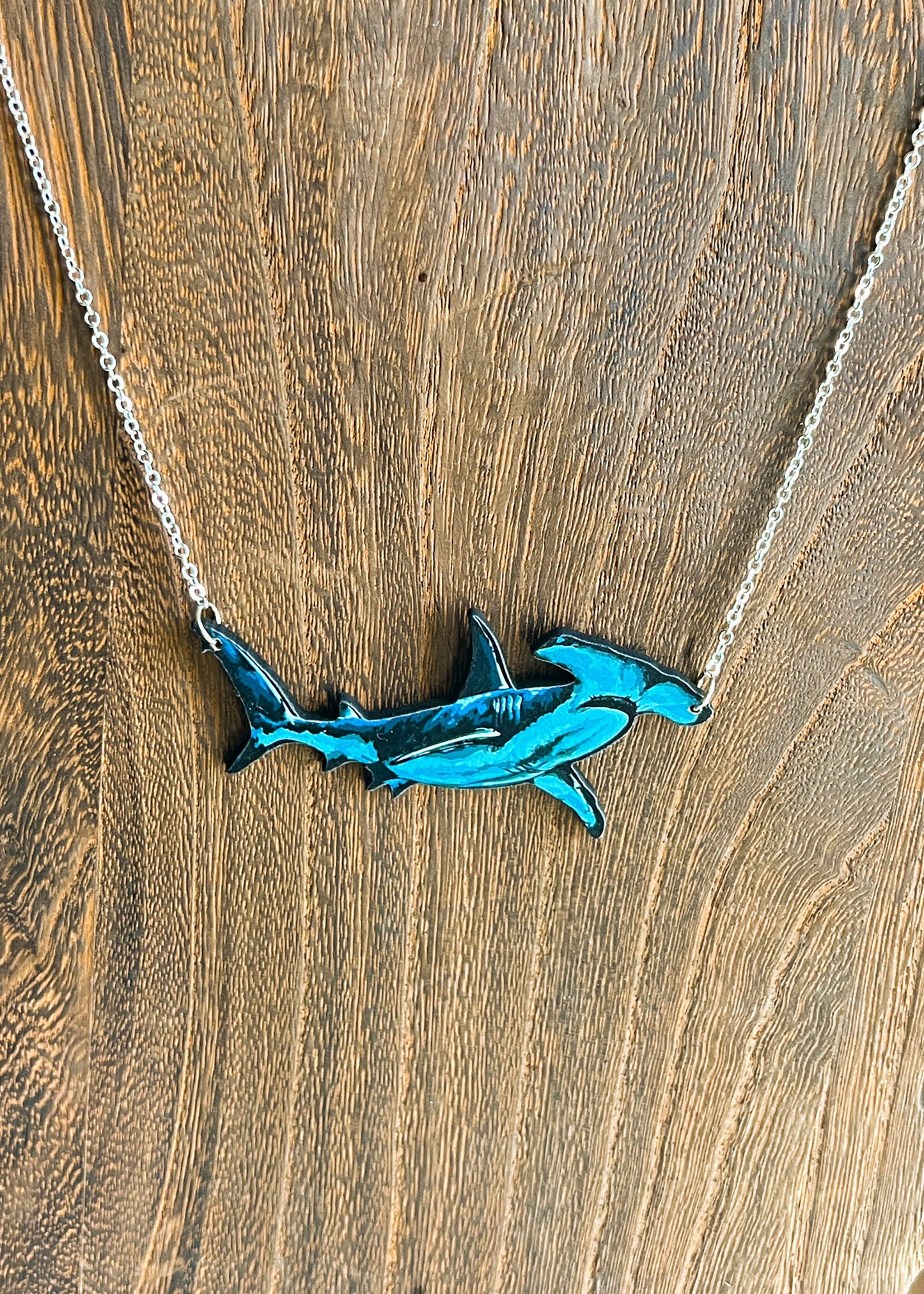 Shark Necklace | Great White Hammerhead Sharks Pendant | Laser Cut Wood Ocean Nautical Marine Jewelry | Sea Nature Aquatic Beach Charm